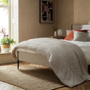DESTINY299|Natural Crinkle Textured Bedspread
