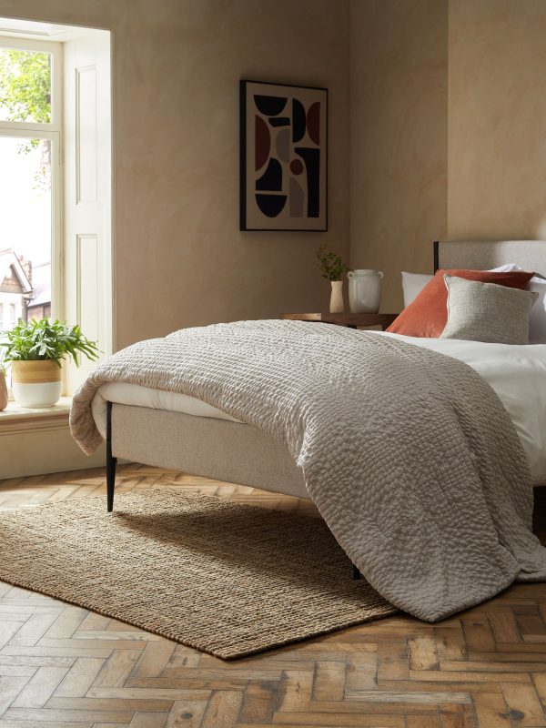 DESTINY299|Natural Crinkle Textured Bedspread