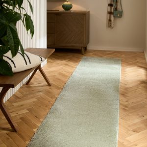 DESTINY320|Sage Green Cosy Washable Shaggy Runners