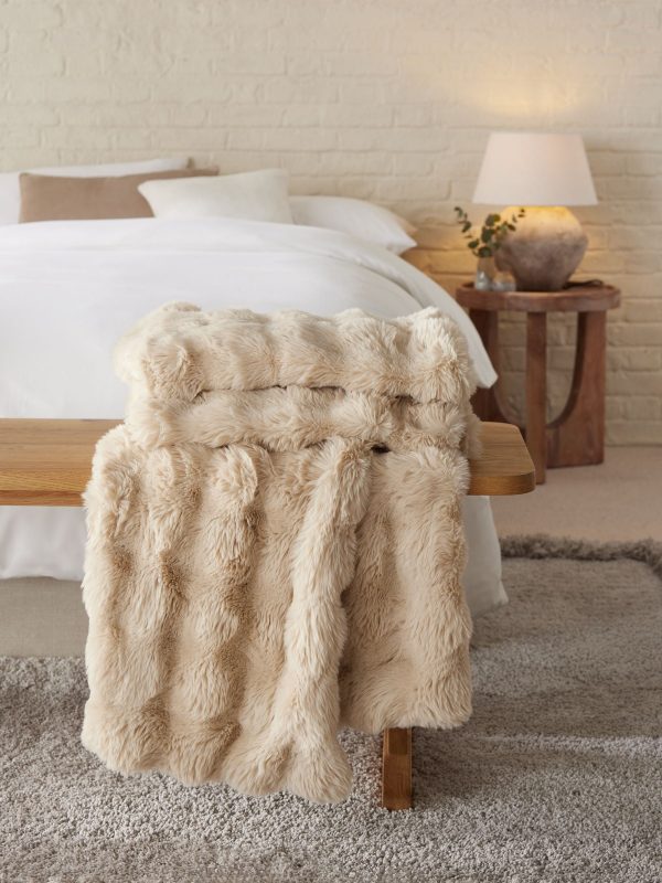 DESTINY307|Mink Brown Faux Fur Throw - Image 2