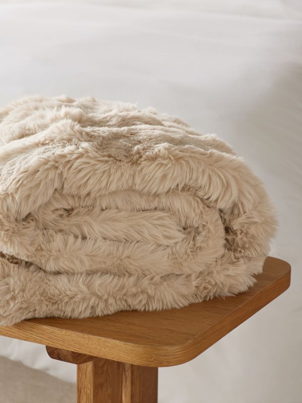 DESTINY307|Mink Brown Faux Fur Throw - Image 3