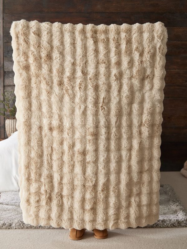 DESTINY307|Mink Brown Faux Fur Throw - Image 4