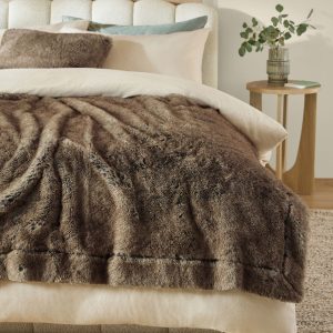 DESTINY312|Brown Bear Faux Fur Throw