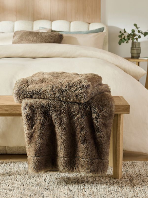 DESTINY312|Brown Bear Faux Fur Throw - Image 2
