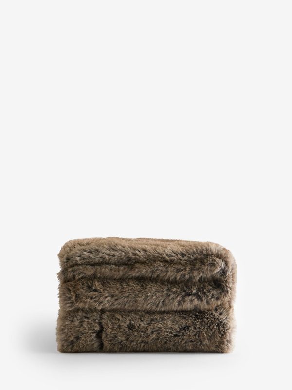 DESTINY312|Brown Bear Faux Fur Throw - Image 4