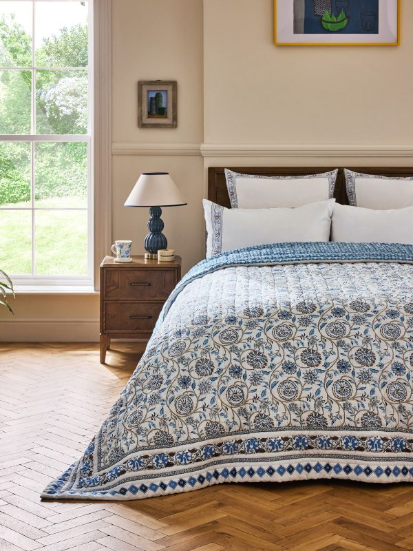 DESTINY315|Blue Indienne Quilted Bedspread - Image 2