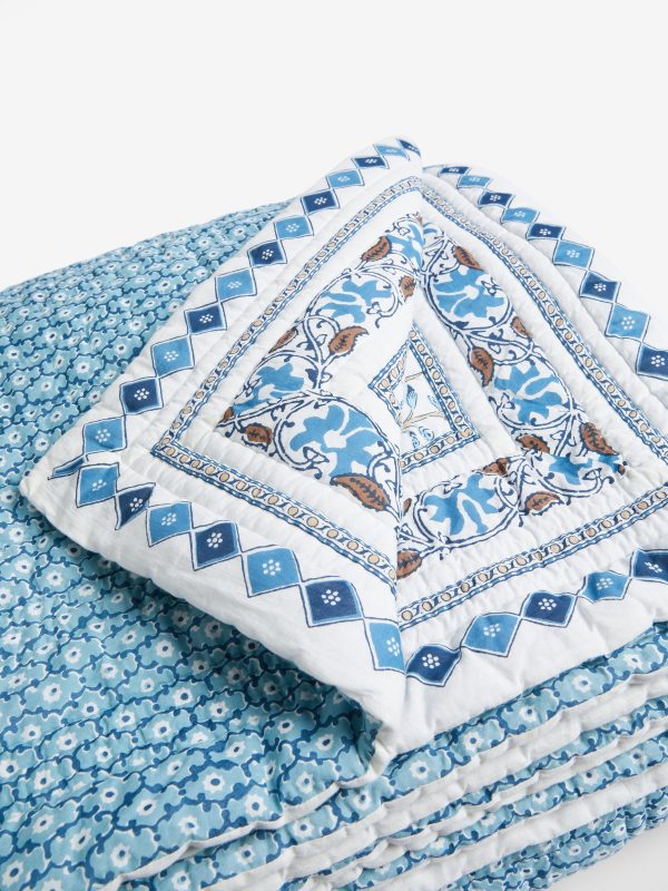 DESTINY315|Blue Indienne Quilted Bedspread - Image 5