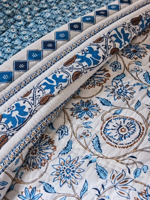 DESTINY315|Blue Indienne Quilted Bedspread - Image 6