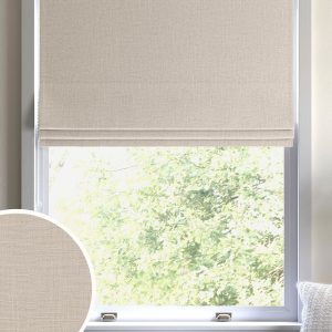 DESTINY295|Cream Nikki Made to Measure Cotton/Linen Blend Roman Blinds