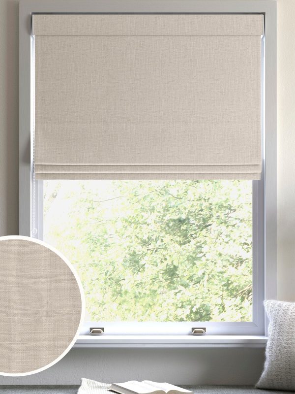 DESTINY295|Cream Nikki Made to Measure Cotton/Linen Blend Roman Blinds