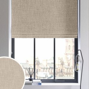 DESTINY289|Linen Natural Viam Made to Measure Roman Blind
