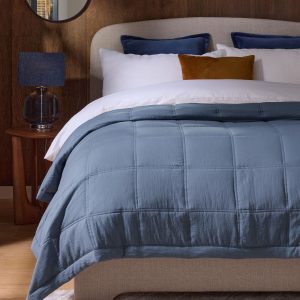 DESTINY301|Blue Connie Quilted Bedspread