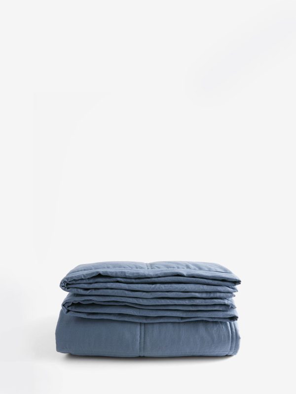 DESTINY301|Blue Connie Quilted Bedspread - Image 4