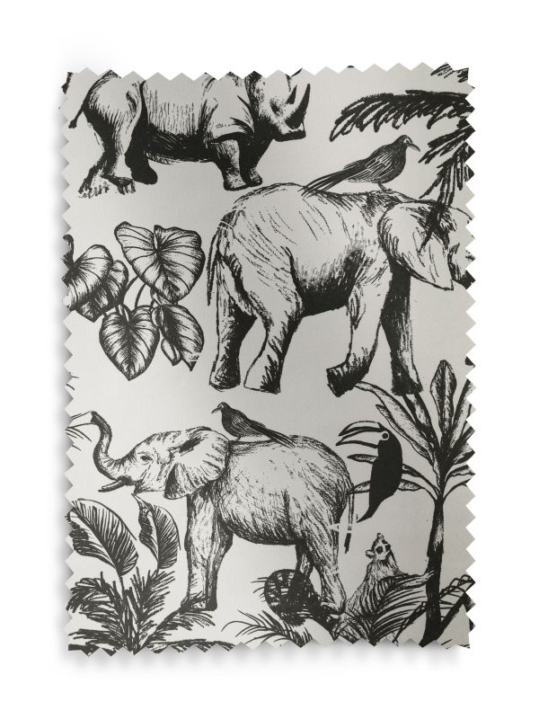 DESTINY294|Monochrome Ready Made Blackout Bathroom Roller Blind Safari Print - Image 7