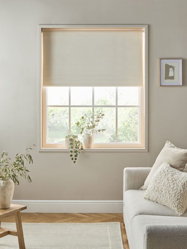 DESTINY288|Light Natural Ready Made Textured Roller Blackout Blind