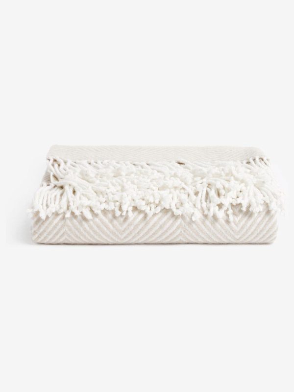 DESTINY303|Natural Herringbone Cosy Throw - Image 3