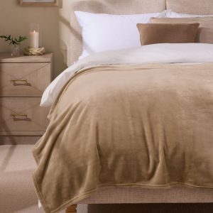 DESTINY310|Mink Brown Plush Fleece Throw
