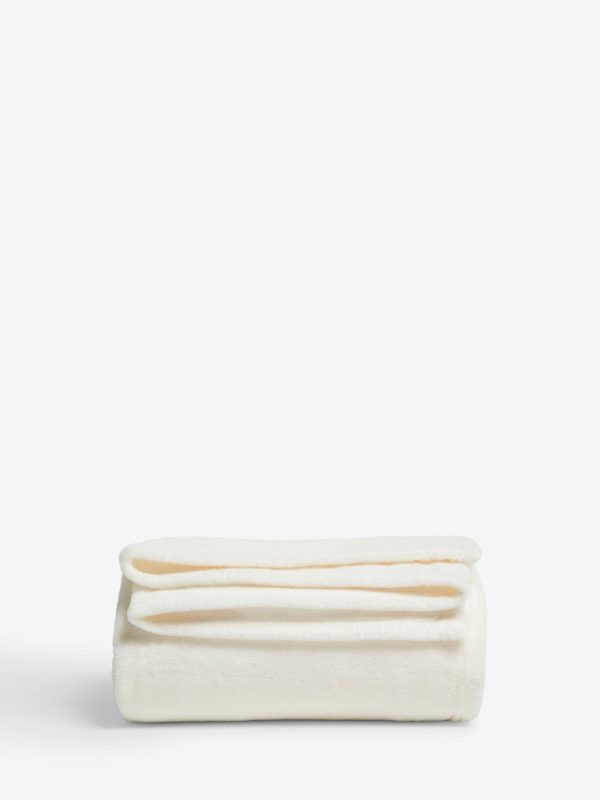DESTINY309|Ivory Plush Fleece Throw - Image 4