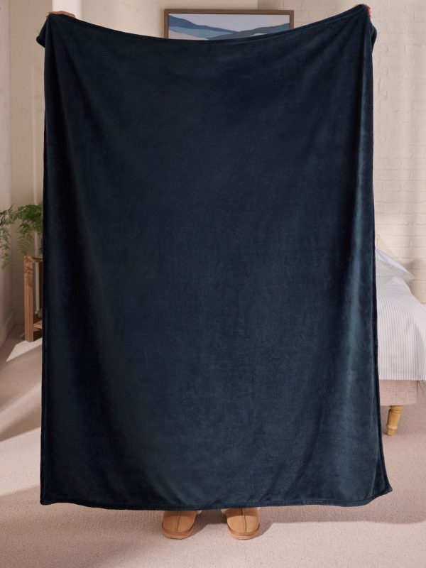 DESTINY313|Navy Plush Fleece Throw - Image 3