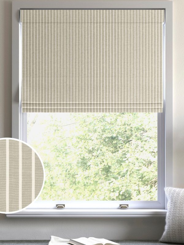 DESTINY293|Natural Franklin Made To Measure Roman 100% Cotton Blind